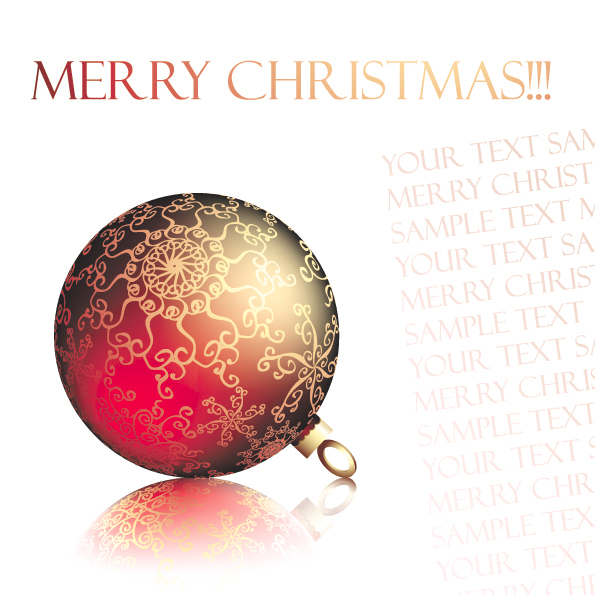 free vector Christmas ornaments beautiful background vector